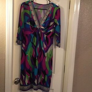 Studio Connection large colorful dress 3/4 sleeves